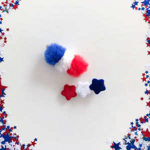 Red, White and Blue Hairclips