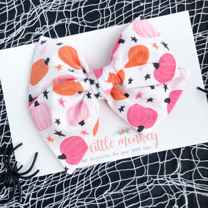 Pink Pumpkins Hand-Tied MADISON Bow