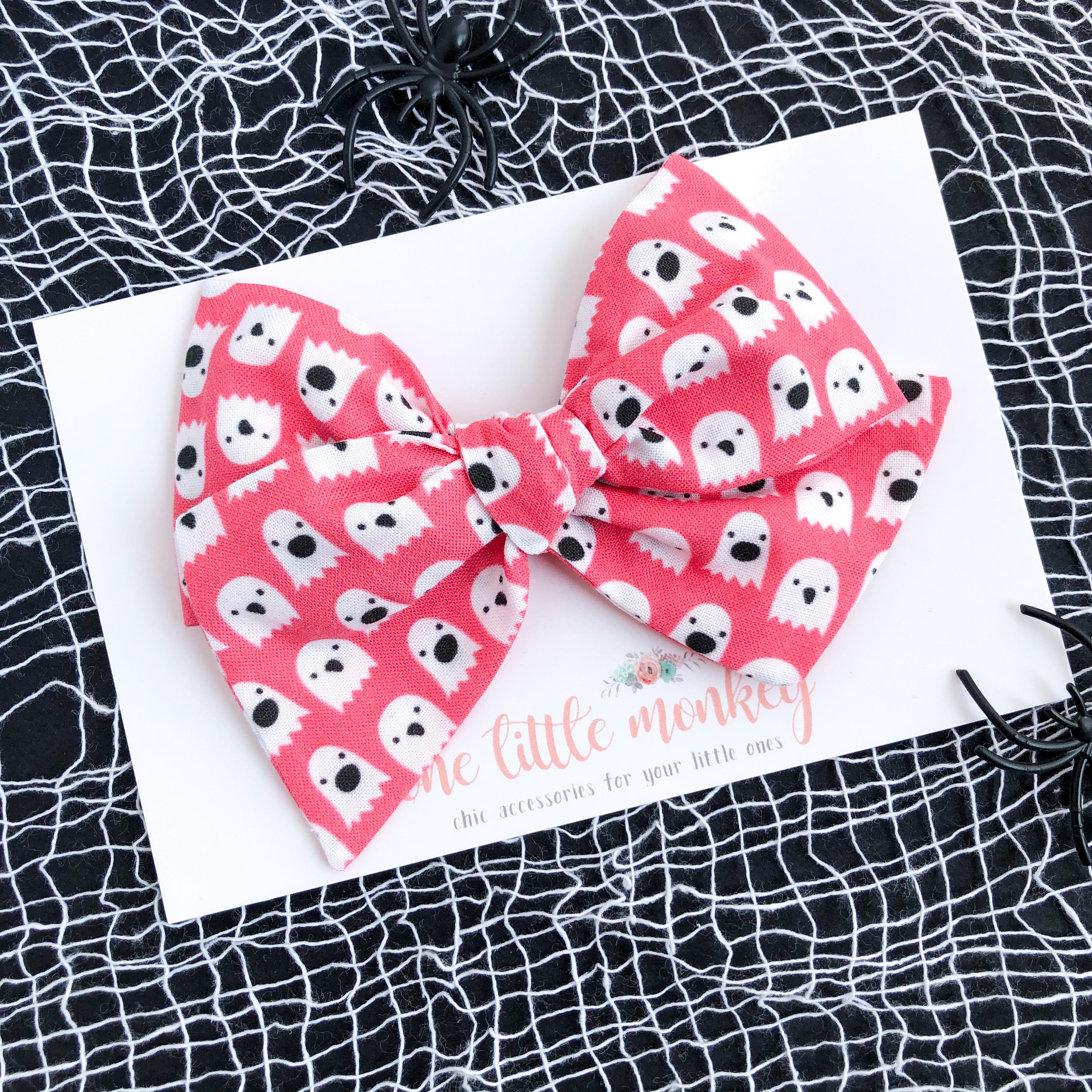 Pink Ghouls Hand-Tied MADISON Bow